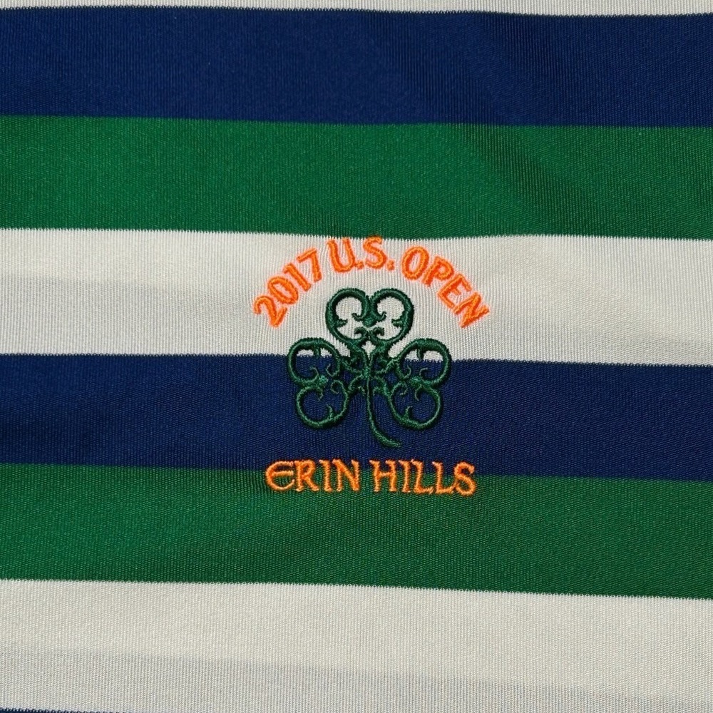 Polo Ralph Lauren 2017 US Open Erin Hills Golf Polo Striped Blue Green XL - Picture 5 of 12